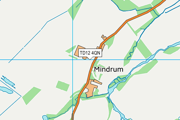 TD12 4QN map - OS VectorMap District (Ordnance Survey)
