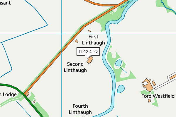 TD12 4TQ map - OS VectorMap District (Ordnance Survey)