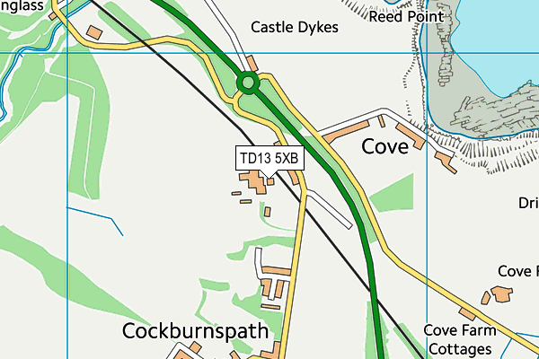 TD13 5XB map - OS VectorMap District (Ordnance Survey) TD13 5XB map - OS VectorMap District (Ordnance Survey)