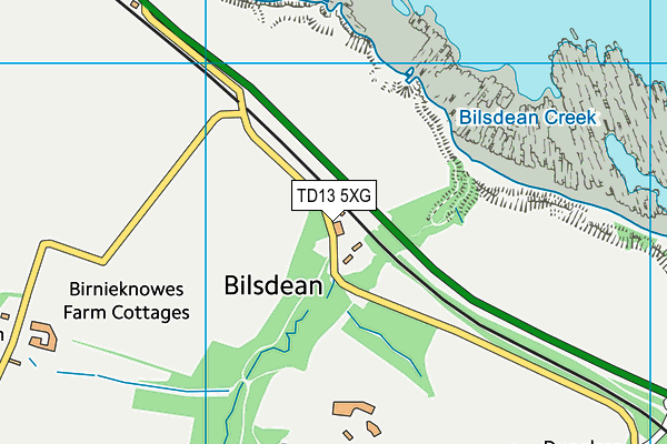 TD13 5XG map - OS VectorMap District (Ordnance Survey) TD13 5XG map - OS VectorMap District (Ordnance Survey)