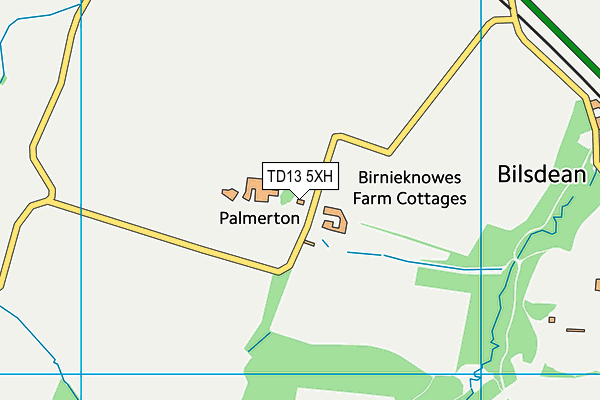 TD13 5XH map - OS VectorMap District (Ordnance Survey)