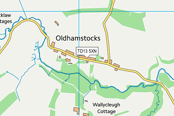 TD13 5XN map - OS VectorMap District (Ordnance Survey) TD13 5XN map - OS VectorMap District (Ordnance Survey)