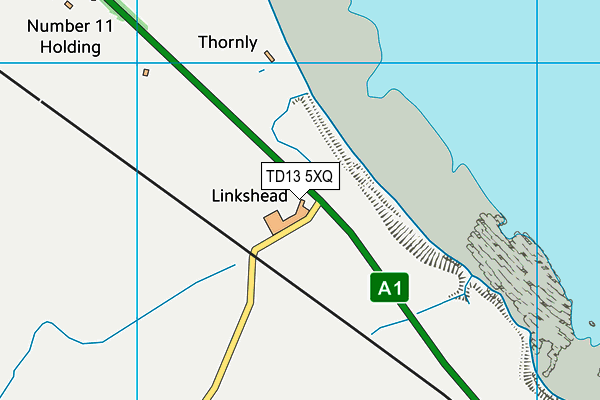 TD13 5XQ map - OS VectorMap District (Ordnance Survey) TD13 5XQ map - OS VectorMap District (Ordnance Survey)