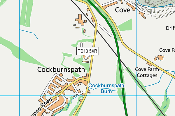 TD13 5XR map - OS VectorMap District (Ordnance Survey) TD13 5XR map - OS VectorMap District (Ordnance Survey)