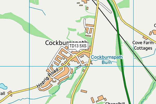TD13 5XS map - OS VectorMap District (Ordnance Survey) TD13 5XS map - OS VectorMap District (Ordnance Survey)