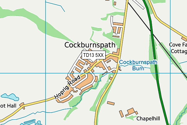 TD13 5XX map - OS VectorMap District (Ordnance Survey) TD13 5XX map - OS VectorMap District (Ordnance Survey)