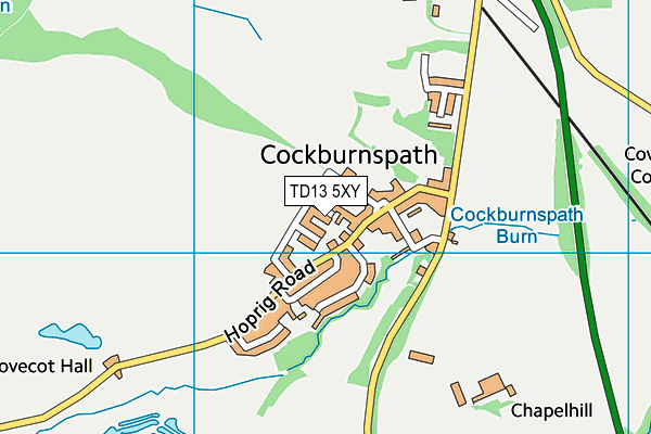 TD13 5XY map - OS VectorMap District (Ordnance Survey) TD13 5XY map - OS VectorMap District (Ordnance Survey)