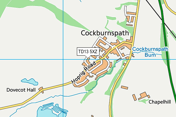 TD13 5XZ map - OS VectorMap District (Ordnance Survey) TD13 5XZ map - OS VectorMap District (Ordnance Survey)