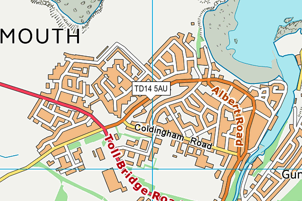 TD14 5AU map - OS VectorMap District (Ordnance Survey) TD14 5AU map - OS VectorMap District (Ordnance Survey)