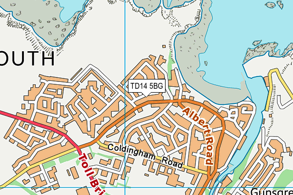 TD14 5BG map - OS VectorMap District (Ordnance Survey) TD14 5BG map - OS VectorMap District (Ordnance Survey)