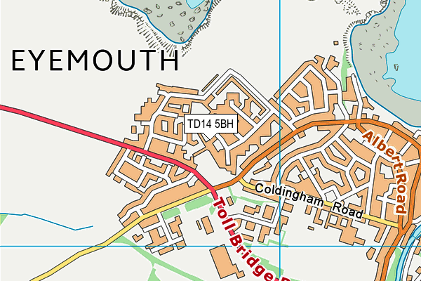 TD14 5BH map - OS VectorMap District (Ordnance Survey) TD14 5BH map - OS VectorMap District (Ordnance Survey)
