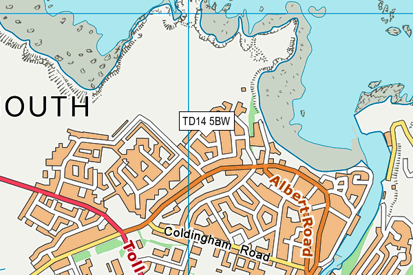 TD14 5BW map - OS VectorMap District (Ordnance Survey) TD14 5BW map - OS VectorMap District (Ordnance Survey)