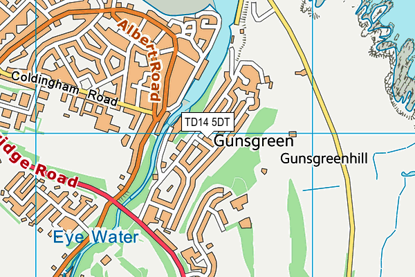 TD14 5DT map - OS VectorMap District (Ordnance Survey) TD14 5DT map - OS VectorMap District (Ordnance Survey)