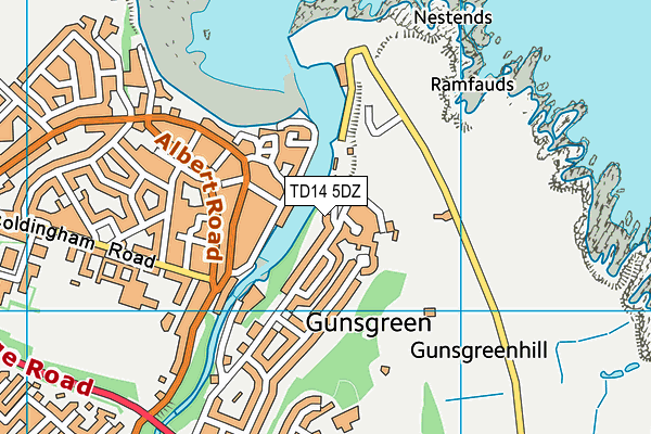TD14 5DZ map - OS VectorMap District (Ordnance Survey) TD14 5DZ map - OS VectorMap District (Ordnance Survey)