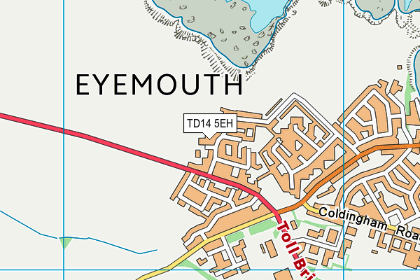 TD14 5EH map - OS VectorMap District (Ordnance Survey)
