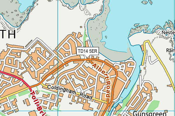 TD14 5ER map - OS VectorMap District (Ordnance Survey) TD14 5ER map - OS VectorMap District (Ordnance Survey)