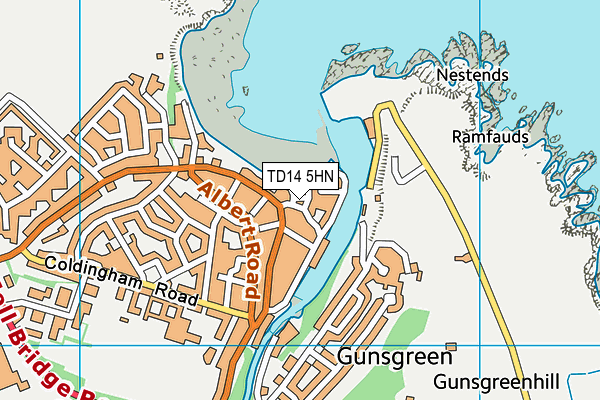TD14 5HN map - OS VectorMap District (Ordnance Survey) TD14 5HN map - OS VectorMap District (Ordnance Survey)