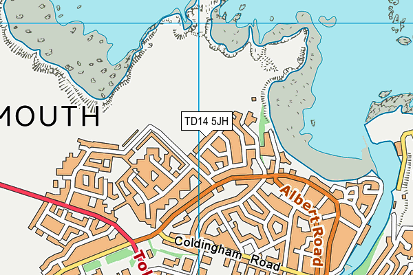 TD14 5JH map - OS VectorMap District (Ordnance Survey) TD14 5JH map - OS VectorMap District (Ordnance Survey)