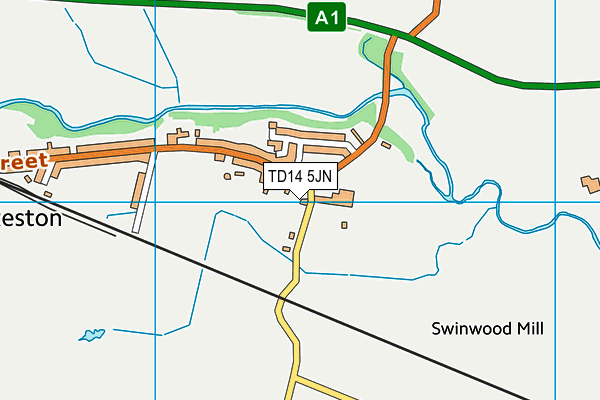 TD14 5JN map - OS VectorMap District (Ordnance Survey) TD14 5JN map - OS VectorMap District (Ordnance Survey)