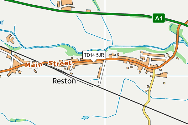TD14 5JR map - OS VectorMap District (Ordnance Survey)