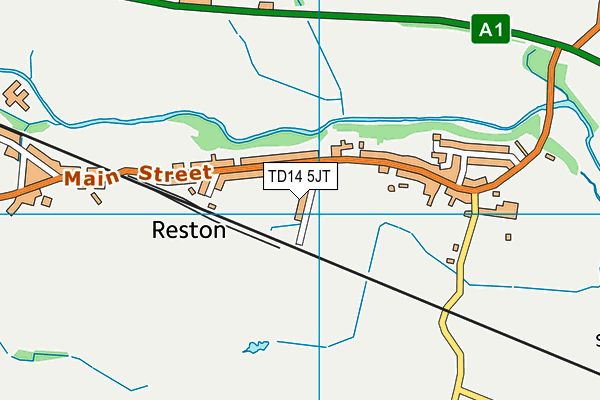 TD14 5JT map - OS VectorMap District (Ordnance Survey) TD14 5JT map - OS VectorMap District (Ordnance Survey)