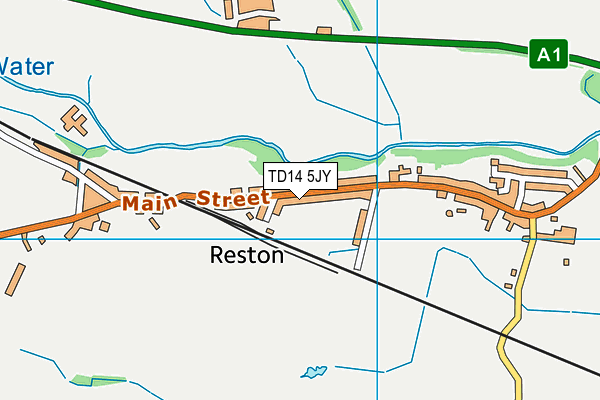 TD14 5JY map - OS VectorMap District (Ordnance Survey) TD14 5JY map - OS VectorMap District (Ordnance Survey)