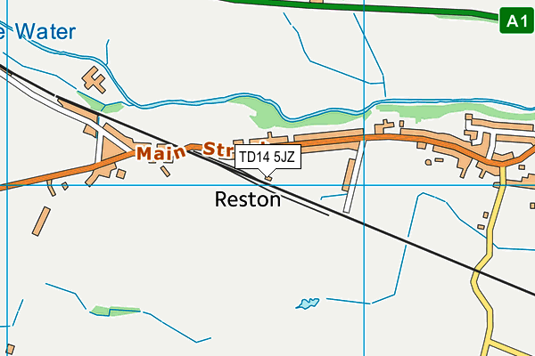 TD14 5JZ map - OS VectorMap District (Ordnance Survey) TD14 5JZ map - OS VectorMap District (Ordnance Survey)