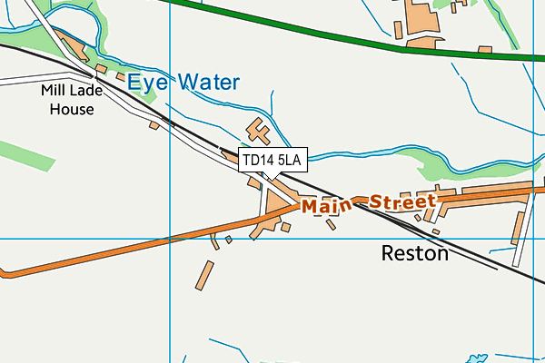 TD14 5LA map - OS VectorMap District (Ordnance Survey)
