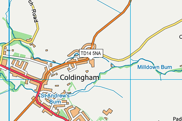 TD14 5NA map - OS VectorMap District (Ordnance Survey)