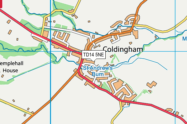TD14 5NE map - OS VectorMap District (Ordnance Survey)