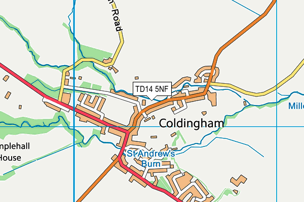 TD14 5NF map - OS VectorMap District (Ordnance Survey) TD14 5NF map - OS VectorMap District (Ordnance Survey)