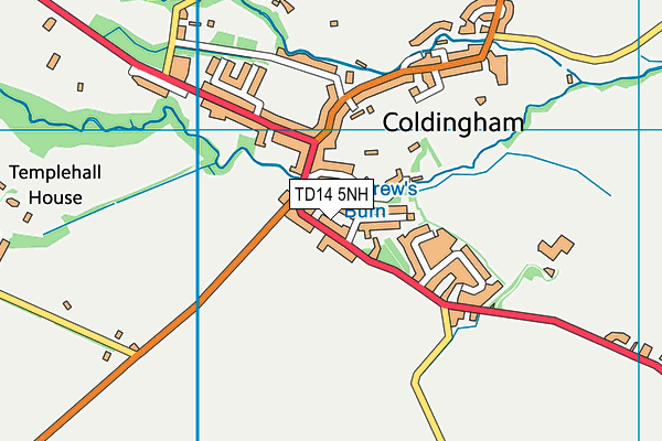 TD14 5NH map - OS VectorMap District (Ordnance Survey)