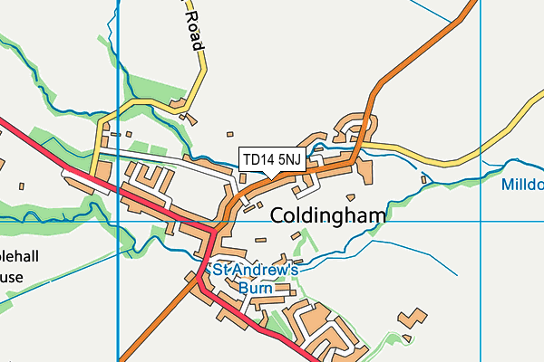 TD14 5NJ map - OS VectorMap District (Ordnance Survey) TD14 5NJ map - OS VectorMap District (Ordnance Survey)