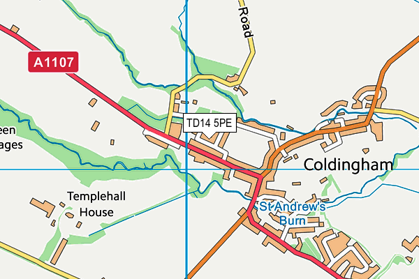 TD14 5PE map - OS VectorMap District (Ordnance Survey) TD14 5PE map - OS VectorMap District (Ordnance Survey)