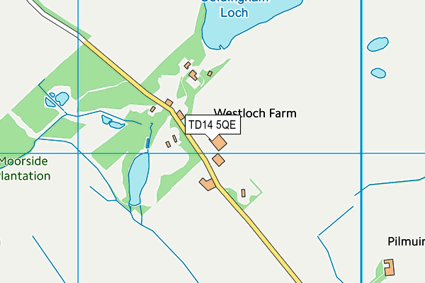 TD14 5QE map - OS VectorMap District (Ordnance Survey) TD14 5QE map - OS VectorMap District (Ordnance Survey)