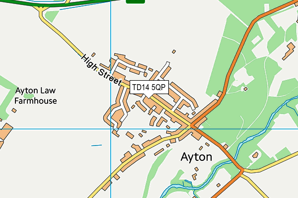 TD14 5QP map - OS VectorMap District (Ordnance Survey)