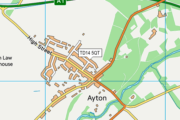 TD14 5QT map - OS VectorMap District (Ordnance Survey) TD14 5QT map - OS VectorMap District (Ordnance Survey)