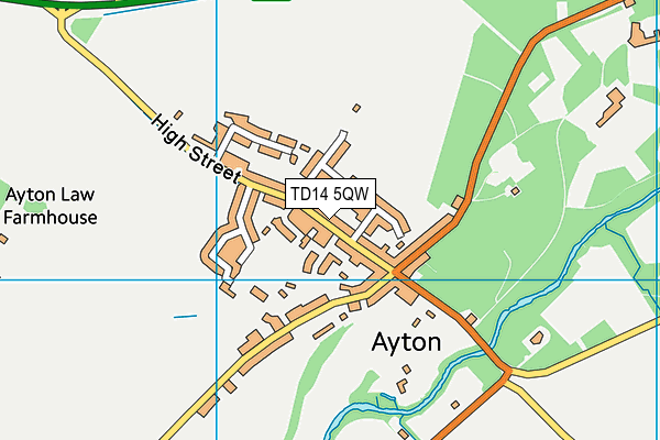 TD14 5QW map - OS VectorMap District (Ordnance Survey) TD14 5QW map - OS VectorMap District (Ordnance Survey)