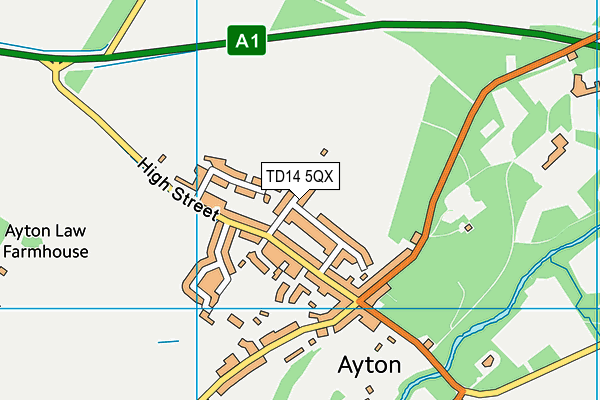 TD14 5QX map - OS VectorMap District (Ordnance Survey) TD14 5QX map - OS VectorMap District (Ordnance Survey)