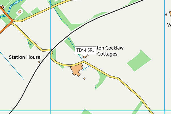 TD14 5RJ map - OS VectorMap District (Ordnance Survey)