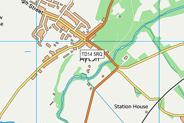 TD14 5RQ map - OS VectorMap District (Ordnance Survey)
