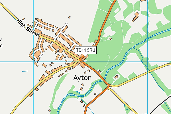 TD14 5RU map - OS VectorMap District (Ordnance Survey)