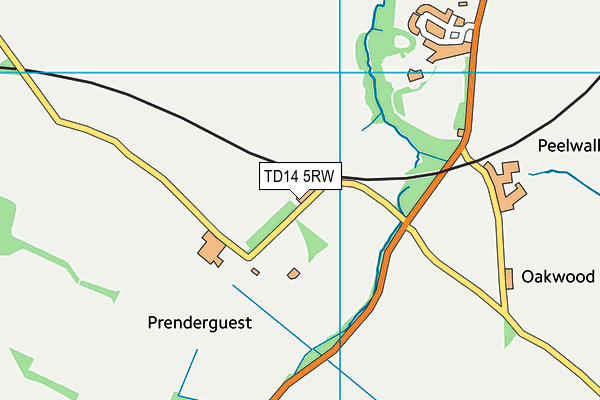 TD14 5RW map - OS VectorMap District (Ordnance Survey) TD14 5RW map - OS VectorMap District (Ordnance Survey)