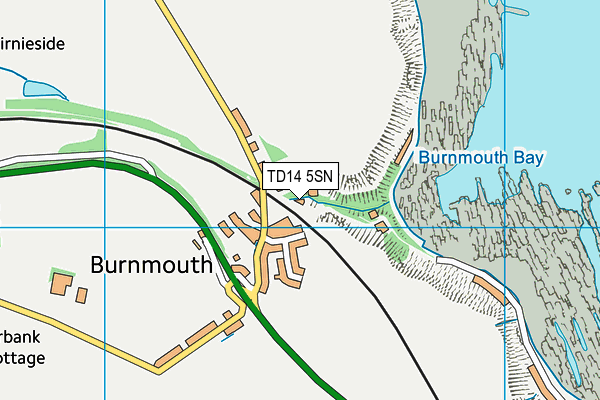 TD14 5SN map - OS VectorMap District (Ordnance Survey) TD14 5SN map - OS VectorMap District (Ordnance Survey)