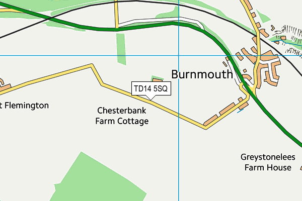 TD14 5SQ map - OS VectorMap District (Ordnance Survey) TD14 5SQ map - OS VectorMap District (Ordnance Survey)