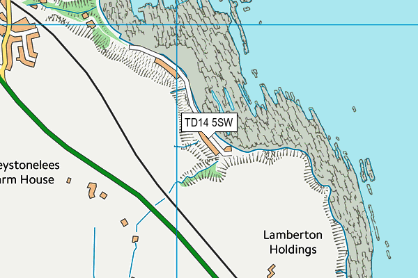 TD14 5SW map - OS VectorMap District (Ordnance Survey) TD14 5SW map - OS VectorMap District (Ordnance Survey)