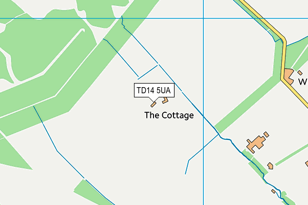 TD14 5UA map - OS VectorMap District (Ordnance Survey) TD14 5UA map - OS VectorMap District (Ordnance Survey)