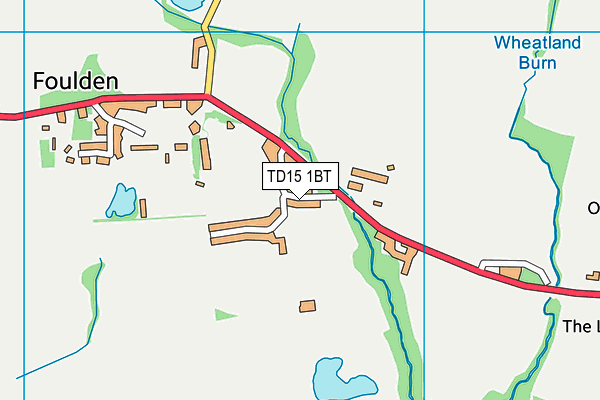 TD15 1BT map - OS VectorMap District (Ordnance Survey)