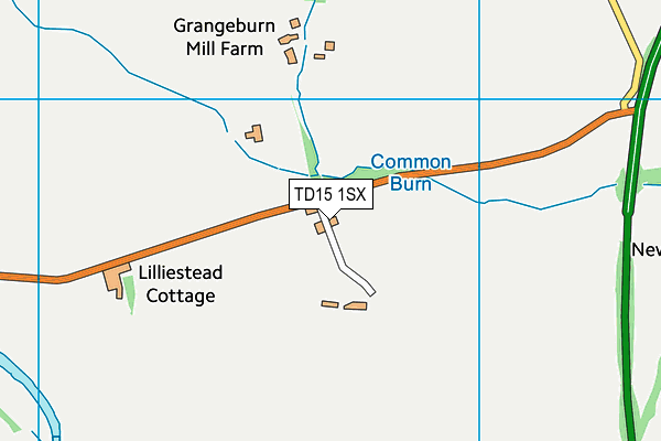 TD15 1SX map - OS VectorMap District (Ordnance Survey) TD15 1SX map - OS VectorMap District (Ordnance Survey)