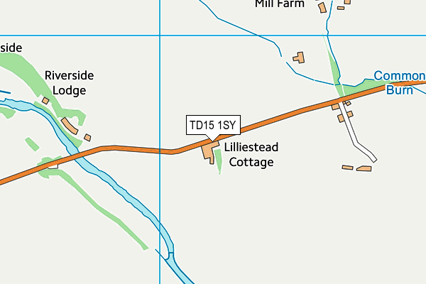 TD15 1SY map - OS VectorMap District (Ordnance Survey) TD15 1SY map - OS VectorMap District (Ordnance Survey)
